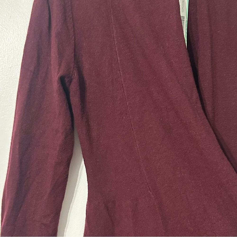Cyrus Deep Red Open Front Cardigan Womens Small - Picture 3 of 5